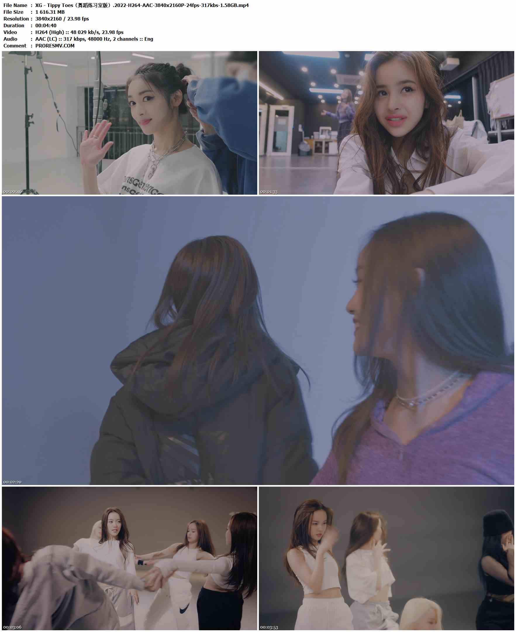 XG - Tippy Toes（舞蹈练习室版）.2022-H264-AAC-3840x2160P-24fps-317kbs-1.58GB官方MV_高清MV